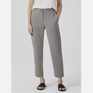 Eileen Fisher Grey Flex Ponte Slouchy Ankle Pant
